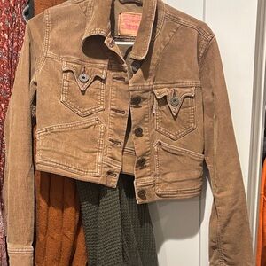 Levi's Tan Cropped Denim Jacket
